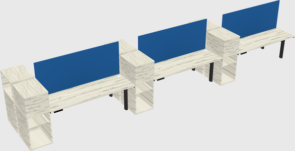 Shared electric desk + cabinet