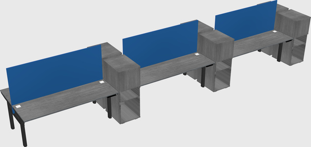 Shared electric desk + cabinet