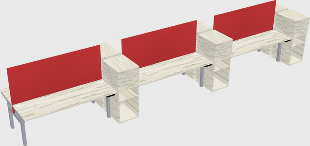 Shared electric desk + cabinet