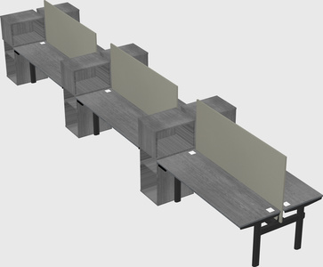 Shared electric desk + cabinet