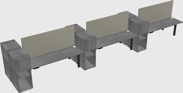 Shared electric desk + cabinet
