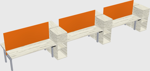 Shared electric desk + cabinet