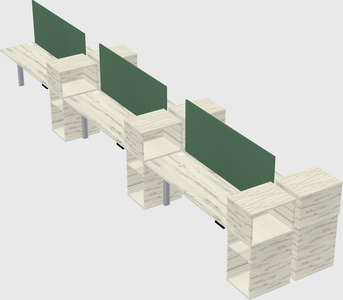 Shared electric desk + cabinet