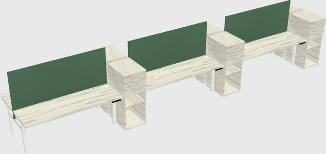 Shared electric desk + cabinet