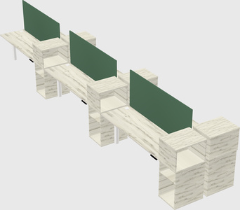 Shared electric desk + cabinet