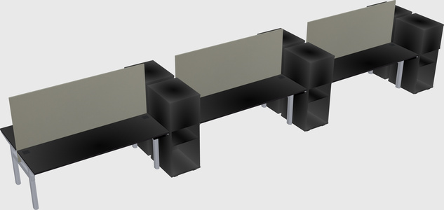Shared electric desk + cabinet