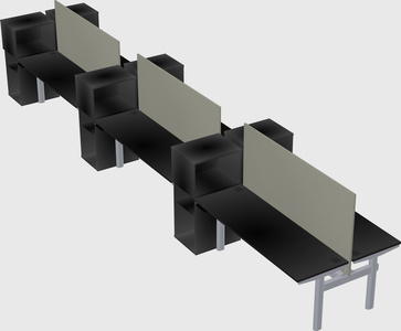 Shared electric desk + cabinet