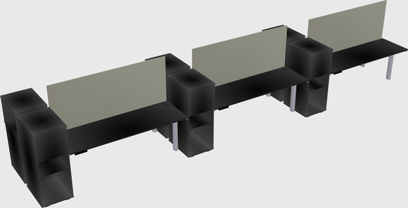 Shared electric desk + cabinet