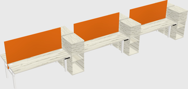 Shared electric desk + cabinet