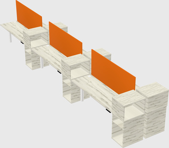 Shared electric desk + cabinet