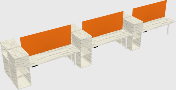 Shared electric desk + cabinet