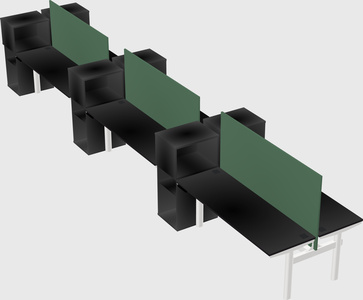 Shared electric desk + cabinet