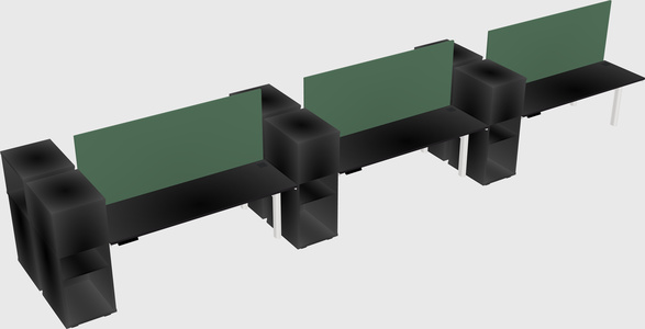Shared electric desk + cabinet