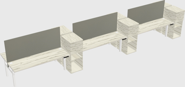 Shared electric desk + cabinet