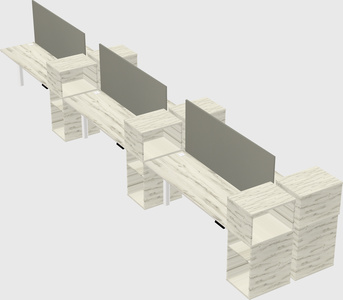 Shared electric desk + cabinet