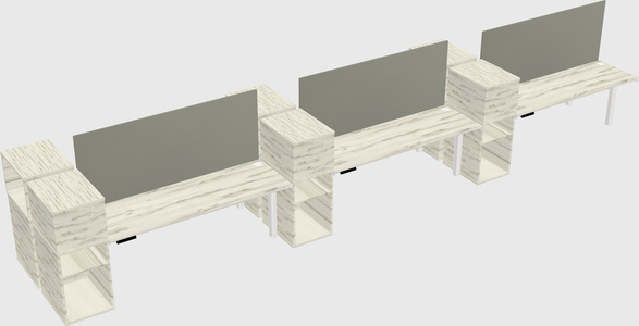 Shared electric desk + cabinet