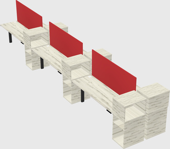 Shared electric desk + cabinet
