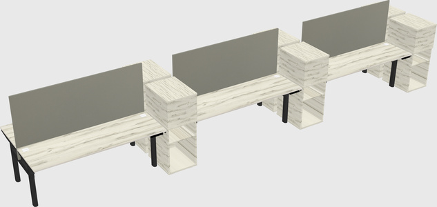 Shared electric desk + cabinet