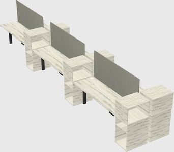 Shared electric desk + cabinet