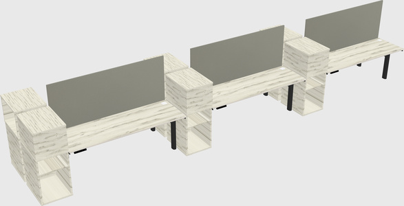 Shared electric desk + cabinet