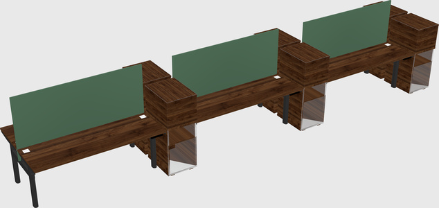 Shared electric desk + cabinet