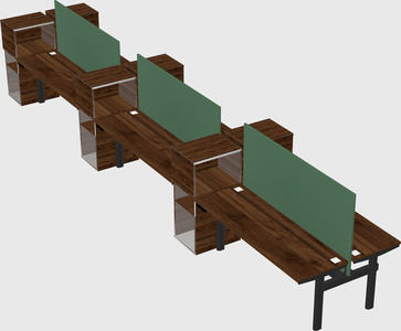 Shared electric desk + cabinet