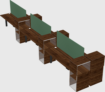 Shared electric desk + cabinet