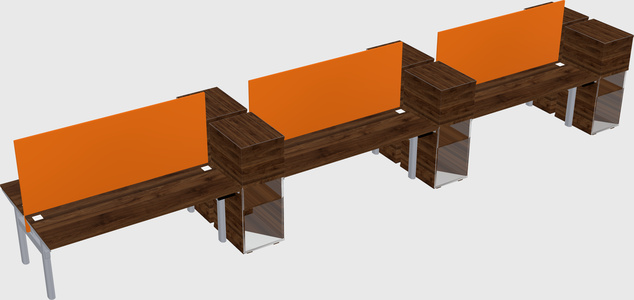 Shared electric desk + cabinet