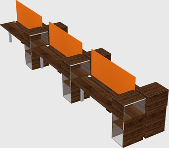 Shared electric desk + cabinet
