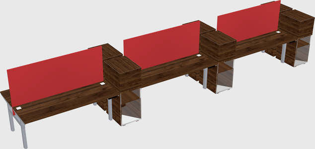Shared electric desk + cabinet