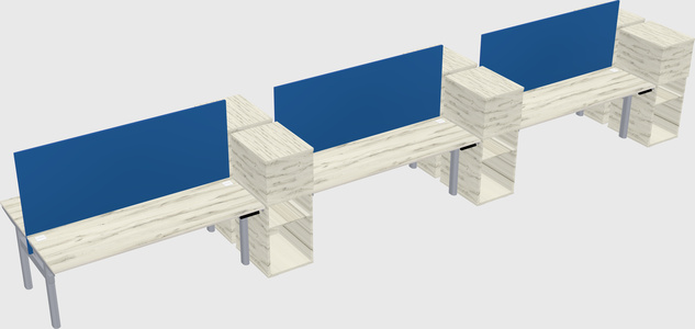 Shared electric desk + cabinet