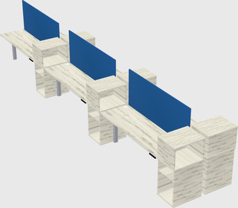 Shared electric desk + cabinet