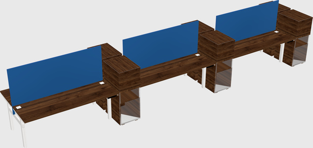 Shared electric desk + cabinet