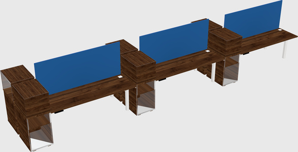 Shared electric desk + cabinet