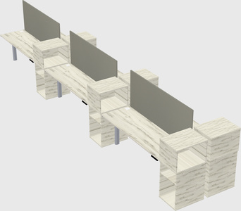Shared electric desk + cabinet