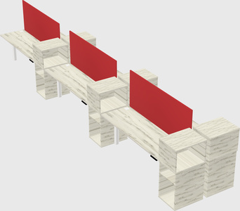 Shared electric desk + cabinet