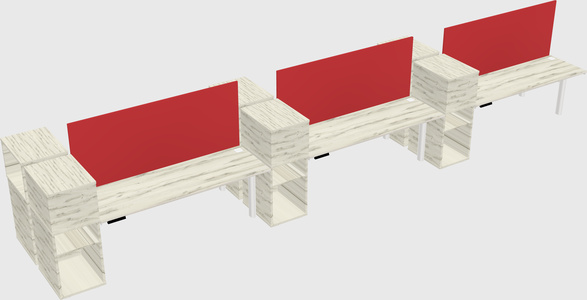 Shared electric desk + cabinet