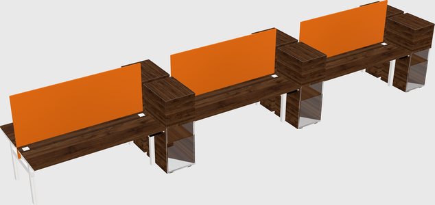 Shared electric desk + cabinet