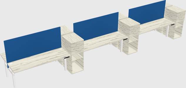 Shared electric desk + cabinet