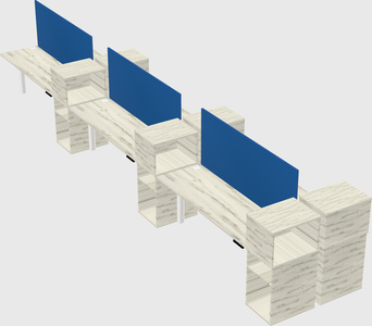 Shared electric desk + cabinet