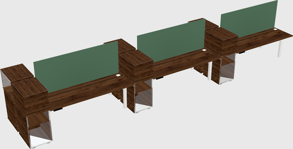 Shared electric desk + cabinet