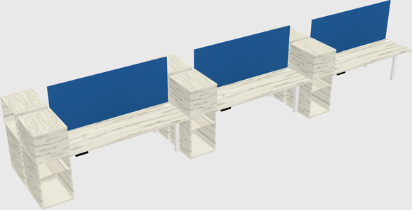 Shared electric desk + cabinet