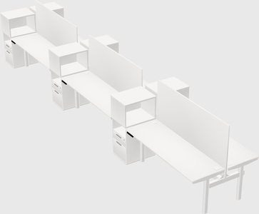 Shared electric desk + cabinet