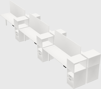 Shared electric desk + cabinet