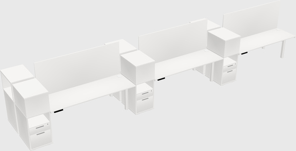 Shared electric desk + cabinet
