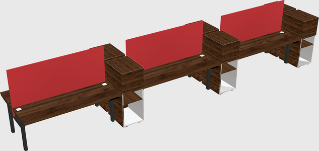 Shared electric desk + cabinet