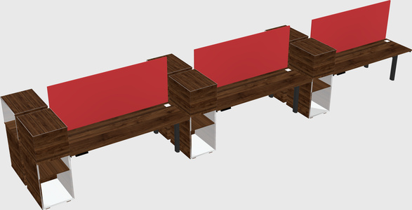 Shared electric desk + cabinet