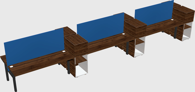 Shared electric desk + cabinet