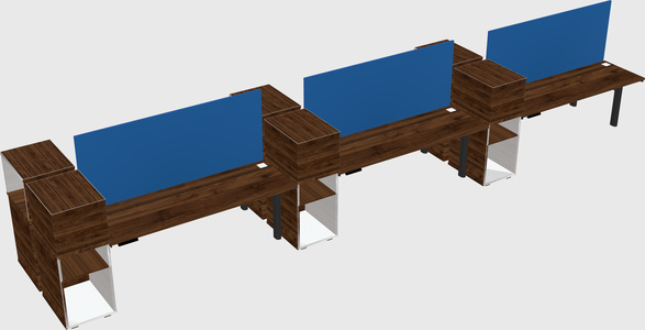 Shared electric desk + cabinet