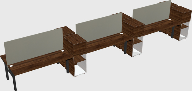 Shared electric desk + cabinet